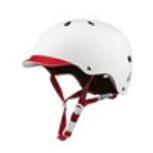 Велошлем Bern Watts EPS Summer Matte White Red Brim